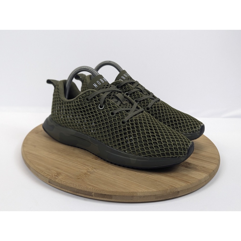 Nobull Shoes Diamond Mesh Womans 7 Army Green Camouflage Sneakers Gym Runner